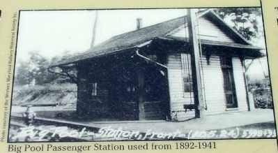 Big Pool Passenger Station used from 1892–1941 image. Click for full size.