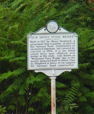 Elm Grove Stone Bridge Marker. Click for full size. Elm Grove Stone Bridge Marker image. Click for full size.