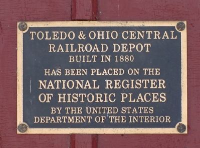 Plaque on Granville Depot image. Click for full size.