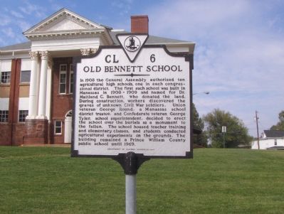Old Bennett School Marker image. Click for full size.