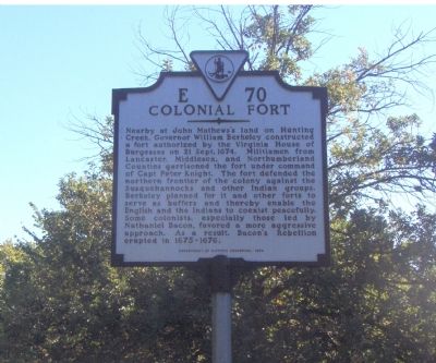 Colonial Fort Marker image. Click for full size.