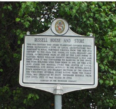 Russell House and Store Marker image. Click for full size.