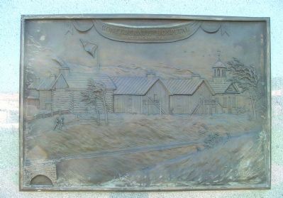 Brass Tablet Illustration Affixed to the Marker image. Click for full size.