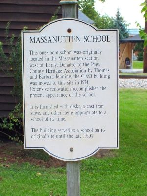 Massanutten School Marker image. Click for full size.
