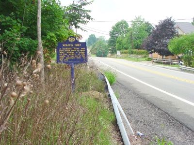 Wolffs Fort Marker on U.S. 40 image. Click for full size.