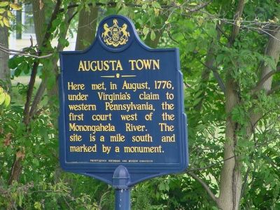 Augusta Town Marker with previous text. Click for full size. Augusta Town Marker with previous text image. Click for full size.