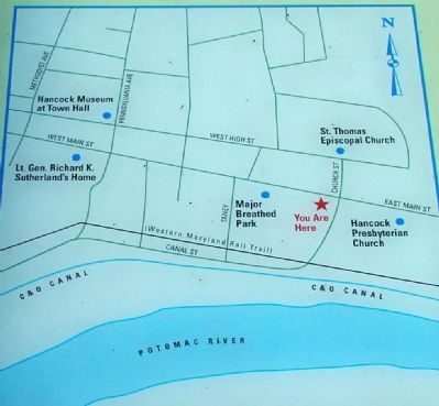 Detail of Marker Showing Map of Hancock. Click for full size. Detail of Marker Showing Map of Hancock image. Click for full size.