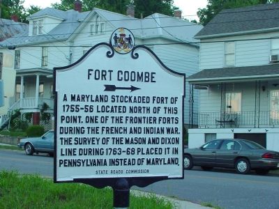 Fort Coombe Marker. Click for full size. Fort Coombe Marker image. Click for full size.