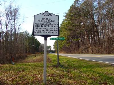 Harris Meeting House Marker. Click for full size. Harris Meeting House Marker image. Click for full size.