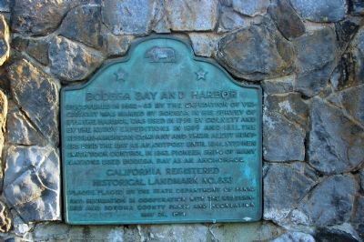 Bodega Bay and Harbor Marker. Click for full size. Bodega Bay and Harbor Marker image. Click for full size.