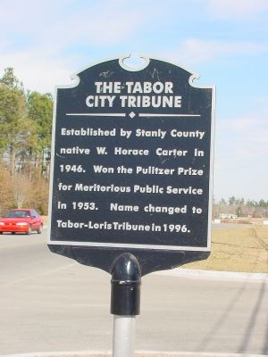 The Tabor City Tribune Marker image. Click for full size.