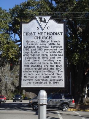 First Methodist Church Marker. Click for full size. First Methodist Church Marker image. Click for full size.