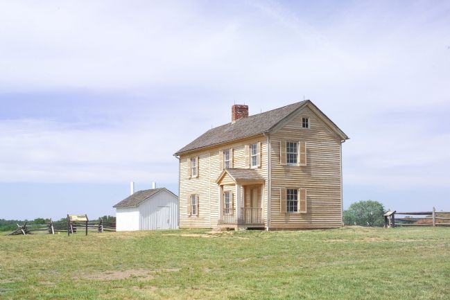 Henry House at the Invaded Farm, Rebuilt after the War image. Click for full size.