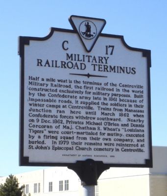 Military Railroad Terminus Marker image. Click for full size.