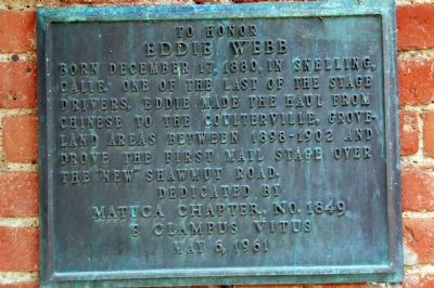 To Honor Eddie Webb Marker image. Click for full size.
