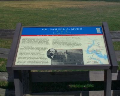 Dr. Samuel A. Mudd Marker. Click for full size. Dr. Samuel A. Mudd Marker image. Click for full size.