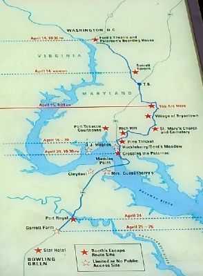 John Wilkes Booths Route image. Click for more information.