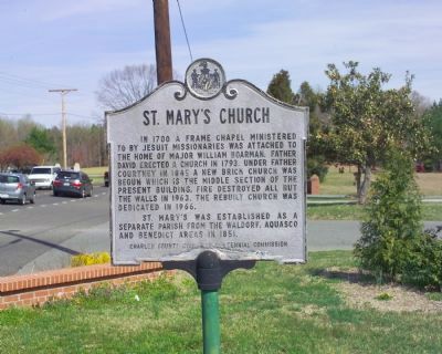 St. Mary’s Church Marker image. Click for full size.