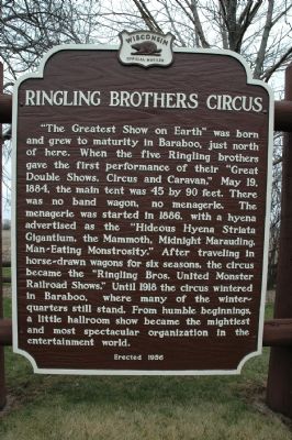 Ringling Brothers Circus Marker. Click for full size. Ringling Brothers Circus Marker image. Click for full size.
