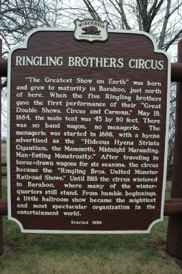 Ringling Brothers Circus Marker image. Click for full size.