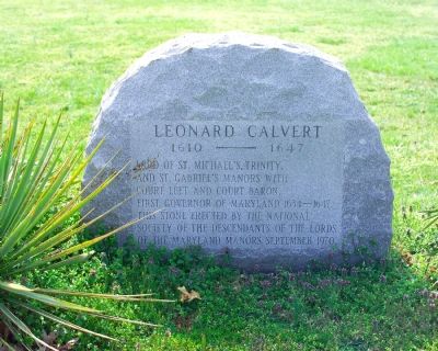 Leonard Calvert Marker image. Click for full size.
