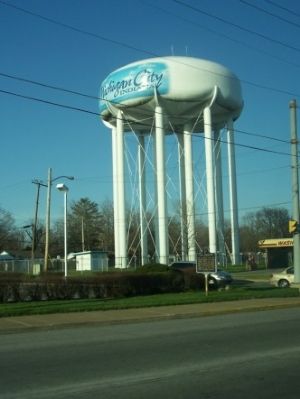 A view of the marker from the intersection.. Click for full size. A view of the marker from the intersection. image. Click for full size.