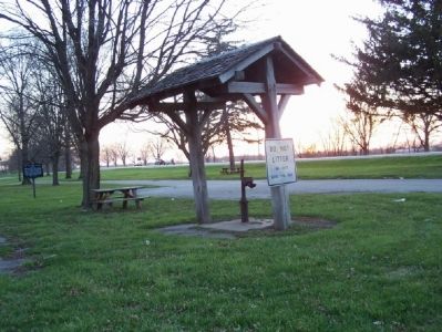 The rest area contains a water pump and picnic tables as well. image. Click for full size.