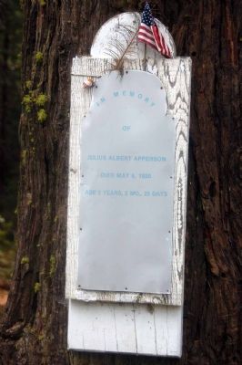 Posted on tree to the right of the grave image. Click for full size.
