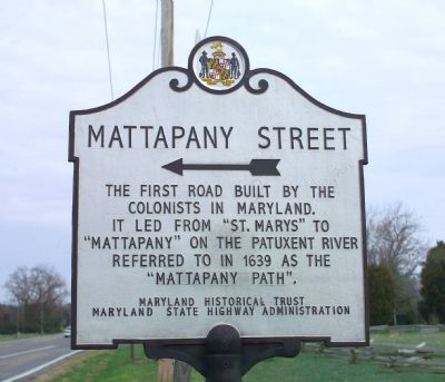 Mattapany Street Marker image. Click for full size.