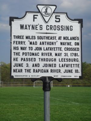 Wayne’s Crossing Marker. Click for full size. Wayne’s Crossing Marker image. Click for full size.