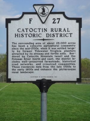 Catoctin Rural Historic District Marker image. Click for full size.
