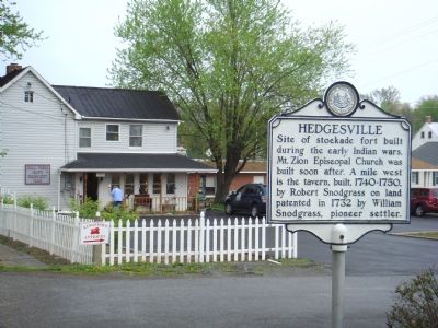 Hedgesville Marker. Click for full size. Hedgesville Marker image. Click for full size.