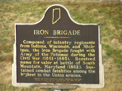 Iron Brigade Marker. Click for full size. Iron Brigade Marker image. Click for full size.