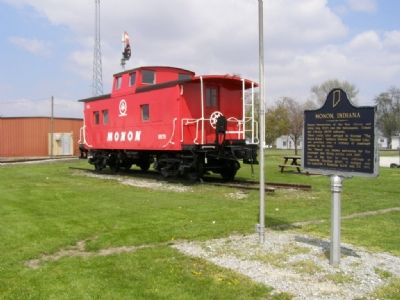 Monon Caboose and Marker. Click for full size. Monon Caboose and Marker image. Click for full size.