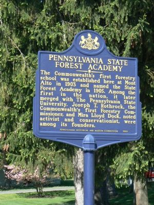 Pennsylvania State Forest Academy Marker image. Click for full size.