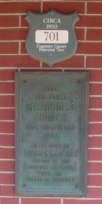 The First Methodist Church Marker image. Click for full size.