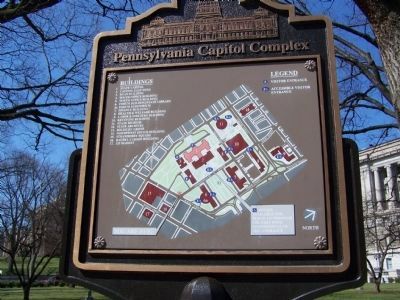 Map of current Pennsylvania Capitol Complex image. Click for full size.