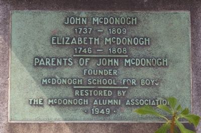 John McDonogh Marker. Click for full size. John McDonogh Marker image. Click for full size.
