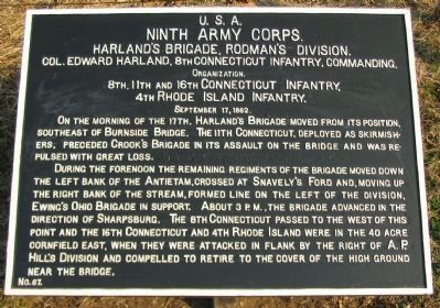 Harland's Brigade Tablet. Click for full size. Harland's Brigade Tablet image. Click for full size.