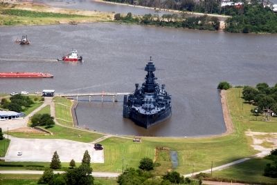 Battleship Texas seen from the observation deck image. Click for full size.