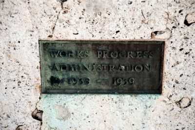 Works Progress Administration Plaque on Monument Steps image. Click for full size.