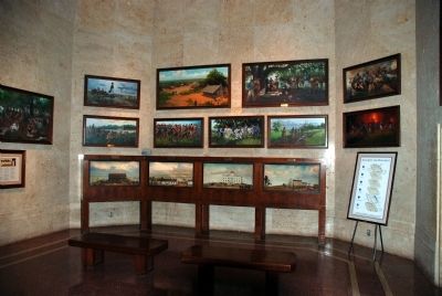 The monument contains a museum with a large quantity of original artwork and static displays image. Click for full size.