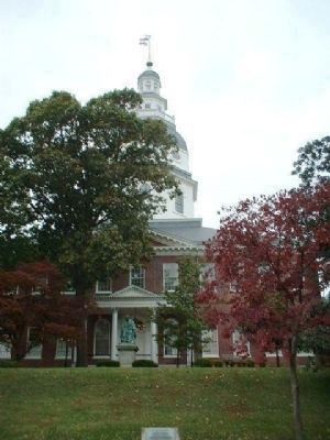 Roger Brooke Taney Marker and the Maryland State House. Click for full size. Roger Brooke Taney Marker and the Maryland State House image. Click for full size.