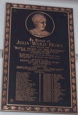 Julia Ward Howe - "Battle Hymn of the Republic" Marker. image. Click for full size.