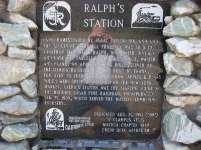 Ralph's Station Marker image. Click for full size.