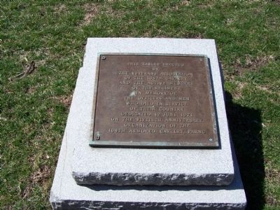 104th Cavalry Marker. Click for full size. 104th Cavalry Marker image. Click for full size.