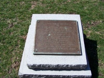 104th Cavalry Marker image. Click for full size.