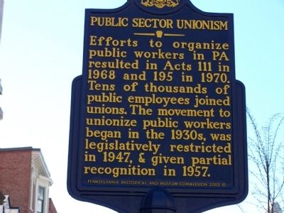Public Sector Unionism Marker image. Click for full size.