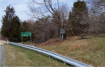 The marker as seen from the westbound lane of Rt. 257 (Rock Point Road) image. Click for full size.