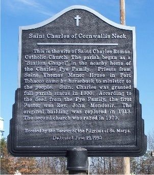Saint Charles of Cornwallis Neck Marker image. Click for full size.